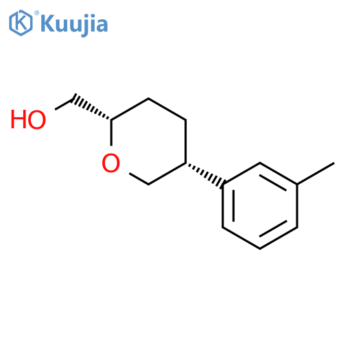 (2S,5R)-5-(3-methylphenyl)oxan-2-ylmethanol structure