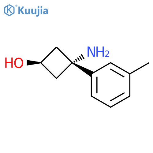 (1s,3s)-3-amino-3-(3-methylphenyl)cyclobutan-1-ol structure