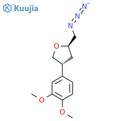 (2R,4R)-2-(azidomethyl)-4-(3,4-dimethoxyphenyl)oxolane structure