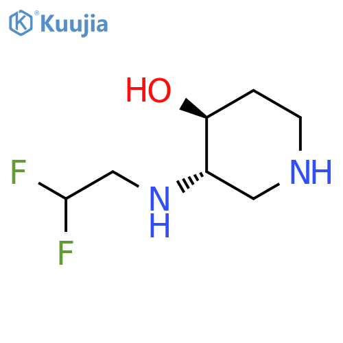 (3S,4S)-3-(2,2-difluoroethyl)aminopiperidin-4-ol structure