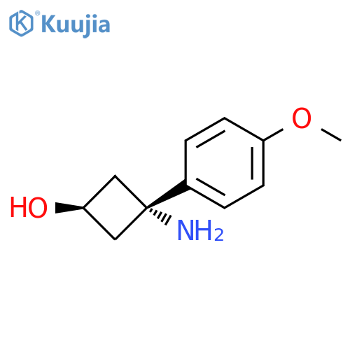 (1s,3s)-3-amino-3-(4-methoxyphenyl)cyclobutan-1-ol structure
