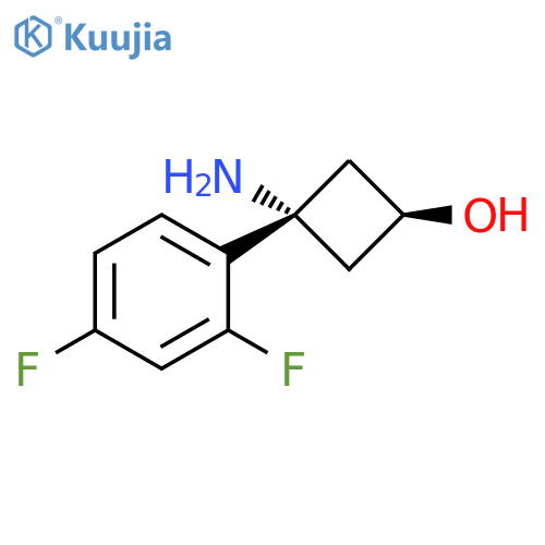 (1s,3s)-3-amino-3-(2,4-difluorophenyl)cyclobutan-1-ol structure