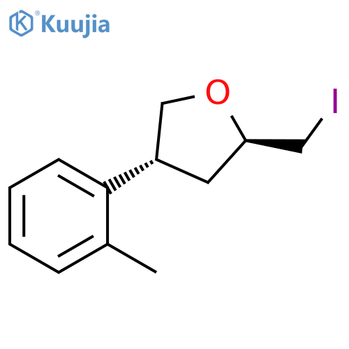 (2R,4R)-2-(iodomethyl)-4-(2-methylphenyl)oxolane structure