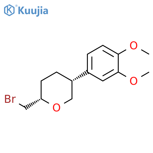 (2S,5R)-2-(bromomethyl)-5-(3,4-dimethoxyphenyl)oxane structure