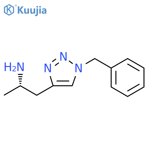 (2S)-1-(1-benzyl-1H-1,2,3-triazol-4-yl)propan-2-amine structure