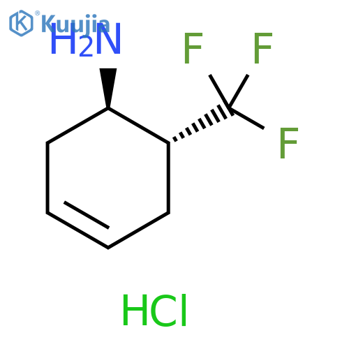 rac-(1R,6R)-6-(trifluoromethyl)cyclohex-3-en-1-amine hydrochloride, trans structure