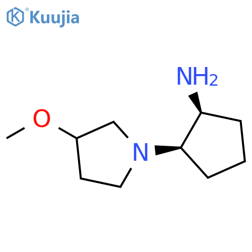 rac-(1R,2S)-2-(3-methoxypyrrolidin-1-yl)cyclopentan-1-amine structure