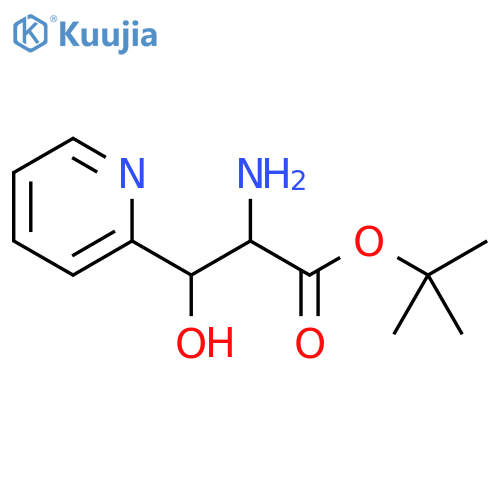 tert-butyl 2-amino-3-hydroxy-3-(pyridin-2-yl)propanoate structure