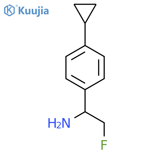 1-(4-Cyclopropylphenyl)-2-fluoroethan-1-amine structure