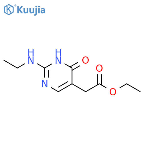 ethyl 2-2-(ethylamino)-6-oxo-1,6-dihydropyrimidin-5-ylacetate structure