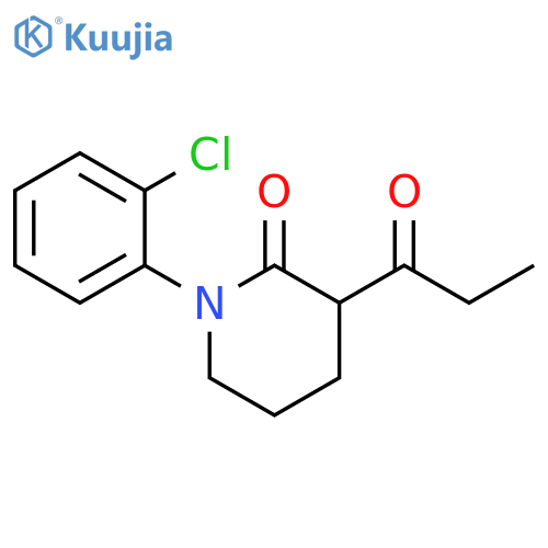1-(2-chlorophenyl)-3-propanoylpiperidin-2-one structure