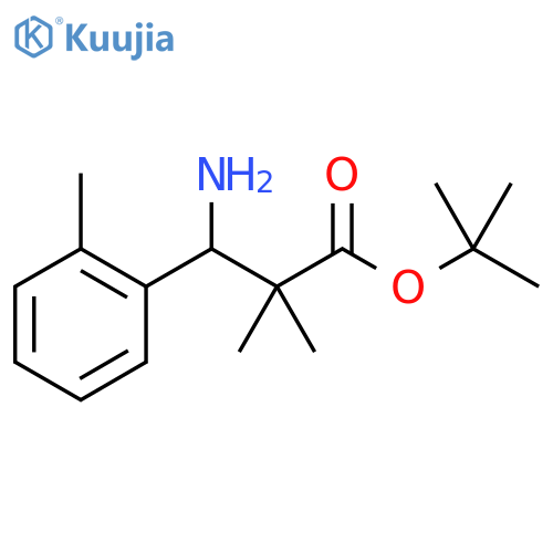 tert-butyl 3-amino-2,2-dimethyl-3-(2-methylphenyl)propanoate structure
