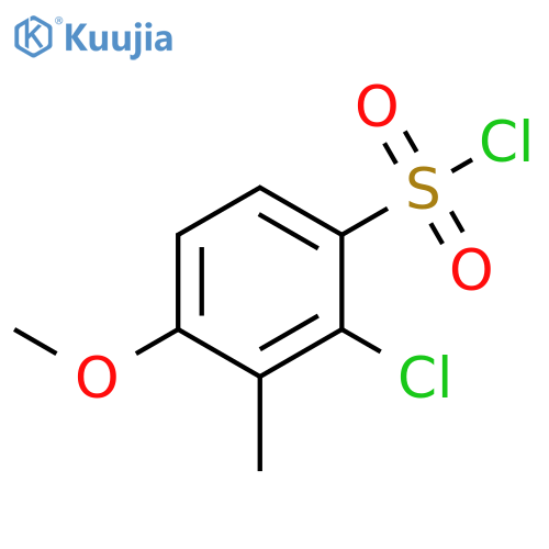 Benzenesulfonyl chloride, 2-chloro-4-methoxy-3-methyl- structure