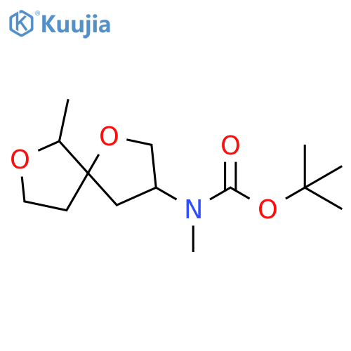 Tert-butyl N-methyl-N-(6-methyl-1,7-dioxaspiro[4.4]nonan-3-yl)carbamate structure