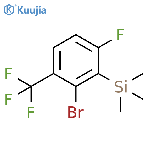 2-bromo-6-fluoro-3-(trifluoromethyl)phenyltrimethylsilane structure