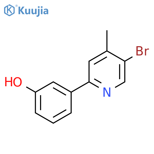 3-(5-Bromo-4-methylpyridin-2-yl)phenol structure