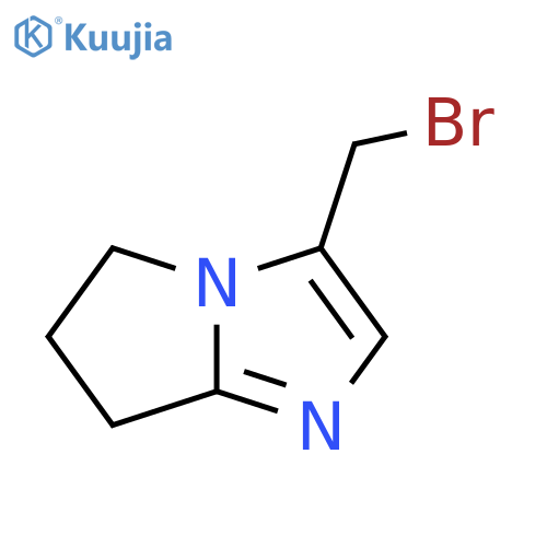 3-(bromomethyl)-5H,6H,7H-pyrrolo1,2-aimidazole structure