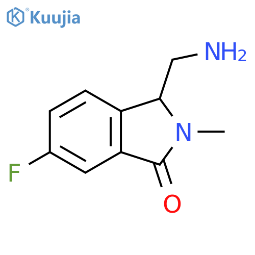 3-(Aminomethyl)-6-fluoro-2-methyl-2,3-dihydro-1H-isoindol-1-one structure