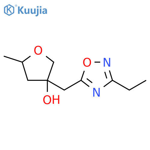 3-(3-ethyl-1,2,4-oxadiazol-5-yl)methyl-5-methyloxolan-3-ol structure