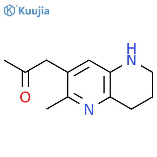 1-(2-methyl-5,6,7,8-tetrahydro-1,5-naphthyridin-3-yl)propan-2-one structure
