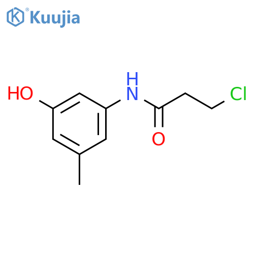 3-chloro-N-(3-hydroxy-5-methylphenyl)propanamide structure