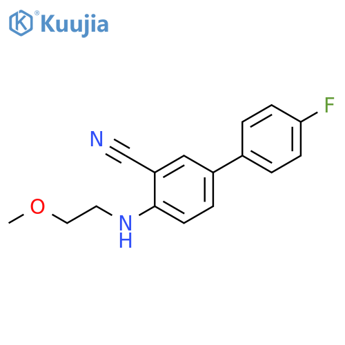 5-(4-fluorophenyl)-2-(2-methoxyethyl)aminobenzonitrile structure