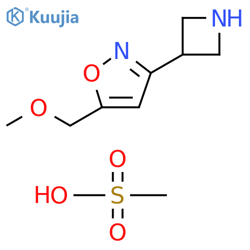 3-(azetidin-3-yl)-5-(methoxymethyl)-1,2-oxazole, methanesulfonic acid structure