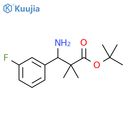 tert-butyl 3-amino-3-(3-fluorophenyl)-2,2-dimethylpropanoate structure
