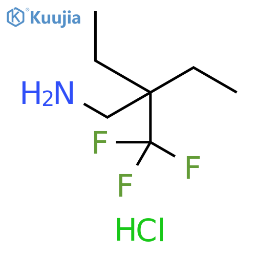 3-(aminomethyl)-3-(trifluoromethyl)pentane hydrochloride structure