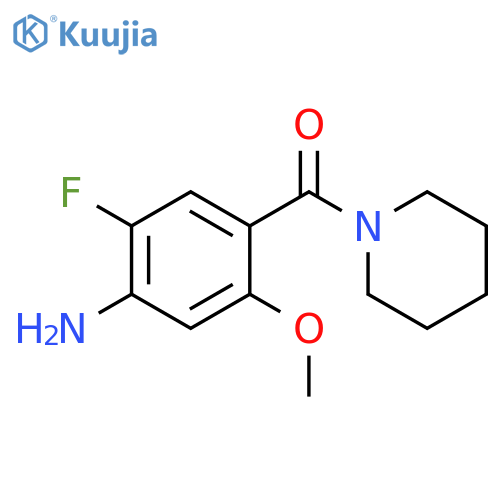 2-fluoro-5-methoxy-4-(piperidine-1-carbonyl)aniline structure