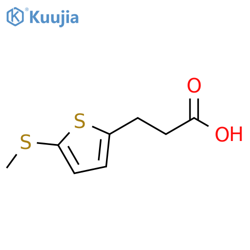 3-5-(methylsulfanyl)thiophen-2-ylpropanoic acid structure