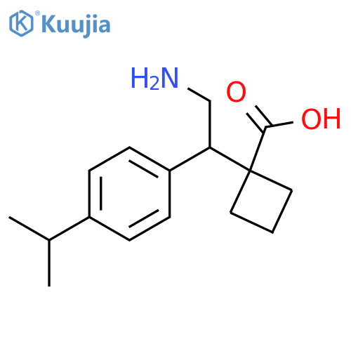 1-{2-amino-1-4-(propan-2-yl)phenylethyl}cyclobutane-1-carboxylic acid structure