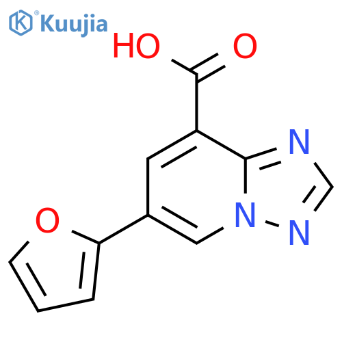 6-(furan-2-yl)-1,2,4triazolo1,5-apyridine-8-carboxylic acid structure
