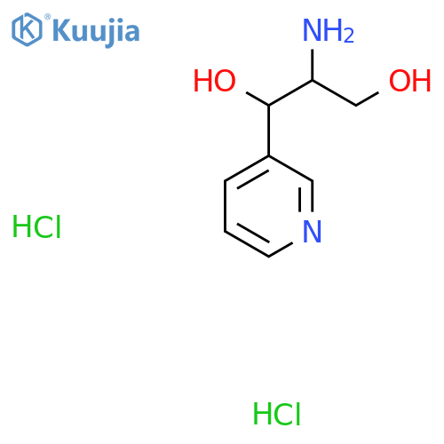 2-Amino-1-(pyridin-3-yl)propane-1,3-diol dihydrochloride structure