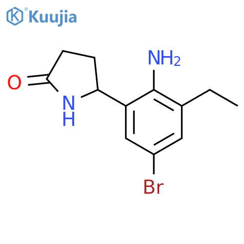 5-(2-amino-5-bromo-3-ethylphenyl)pyrrolidin-2-one structure