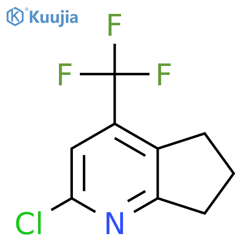 2-chloro-4-(trifluoromethyl)-5H,6H,7H-cyclopentabpyridine structure