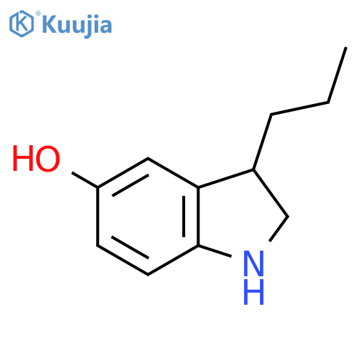 3-propyl-2,3-dihydro-1H-indol-5-ol structure