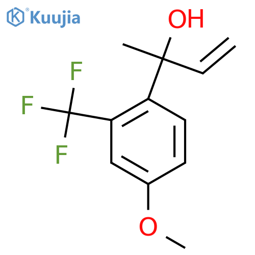 2-[4-Methoxy-2-(trifluoromethyl)phenyl]but-3-en-2-ol structure