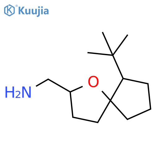 {6-tert-butyl-1-oxaspiro4.4nonan-2-yl}methanamine structure