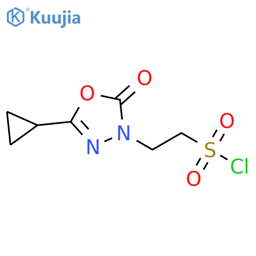 2-(5-cyclopropyl-2-oxo-2,3-dihydro-1,3,4-oxadiazol-3-yl)ethane-1-sulfonyl chloride structure
