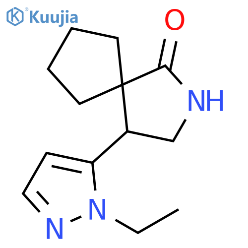 4-(1-ethyl-1H-pyrazol-5-yl)-2-azaspiro4.4nonan-1-one structure