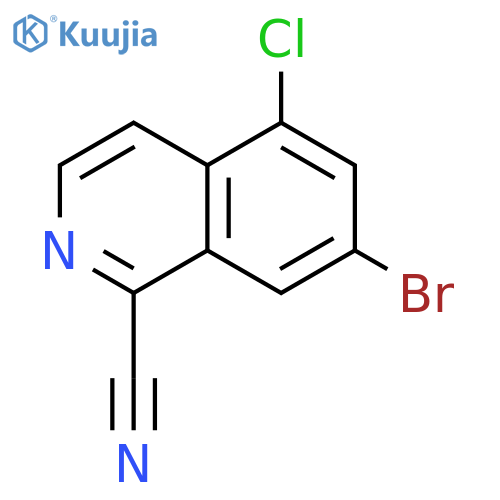 7-bromo-5-chloroisoquinoline-1-carbonitrile structure