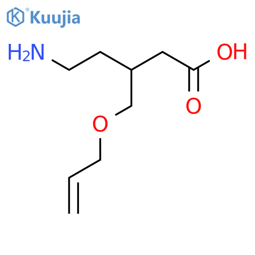5-amino-3-(prop-2-en-1-yloxy)methylpentanoic acid structure