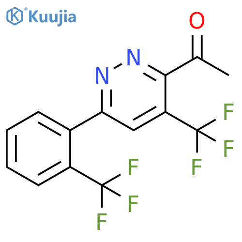 1-[4-(Trifluoromethyl)-6-[2-(trifluoromethyl)phenyl]pyridazin-3-yl]ethanone structure