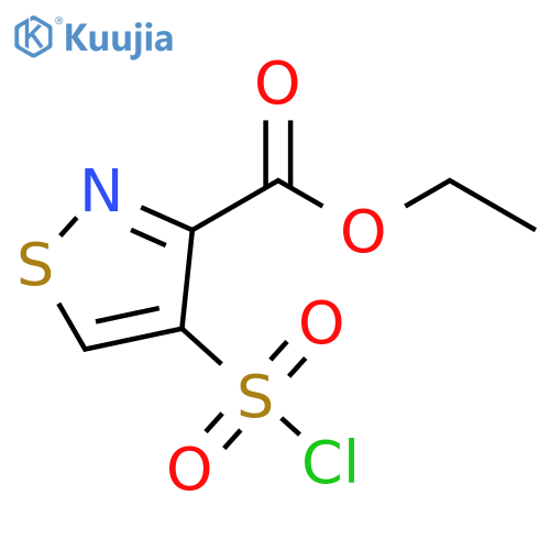 ethyl 4-(chlorosulfonyl)-1,2-thiazole-3-carboxylate structure