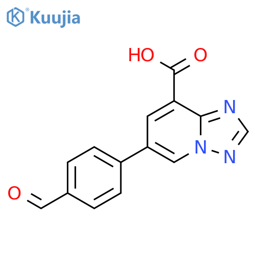 6-(4-formylphenyl)-1,2,4triazolo1,5-apyridine-8-carboxylic acid structure
