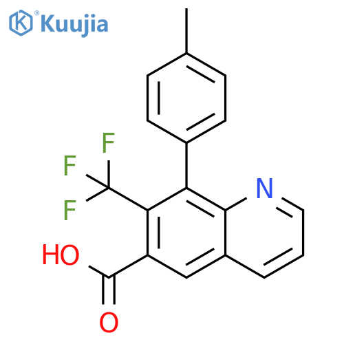 6-Quinolinecarboxylic acid, 8-(4-methylphenyl)-7-(trifluoromethyl)- structure
