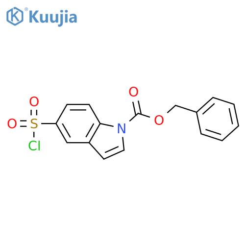 benzyl 5-(chlorosulfonyl)-1H-indole-1-carboxylate structure