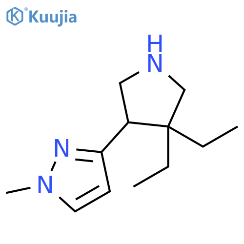 3-(4,4-diethylpyrrolidin-3-yl)-1-methyl-1H-pyrazole structure