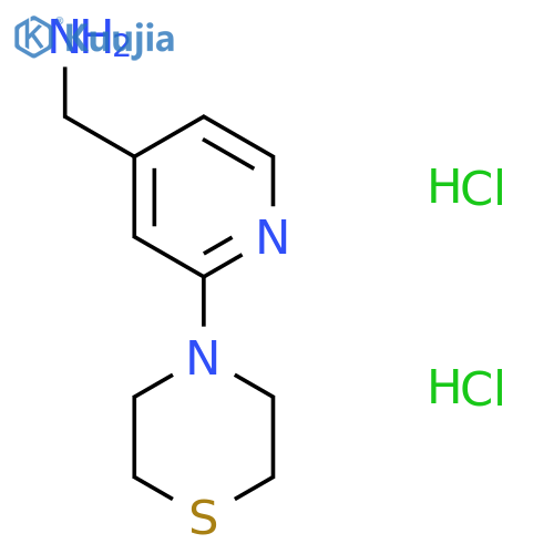 2-(thiomorpholin-4-yl)pyridin-4-ylmethanamine dihydrochloride structure